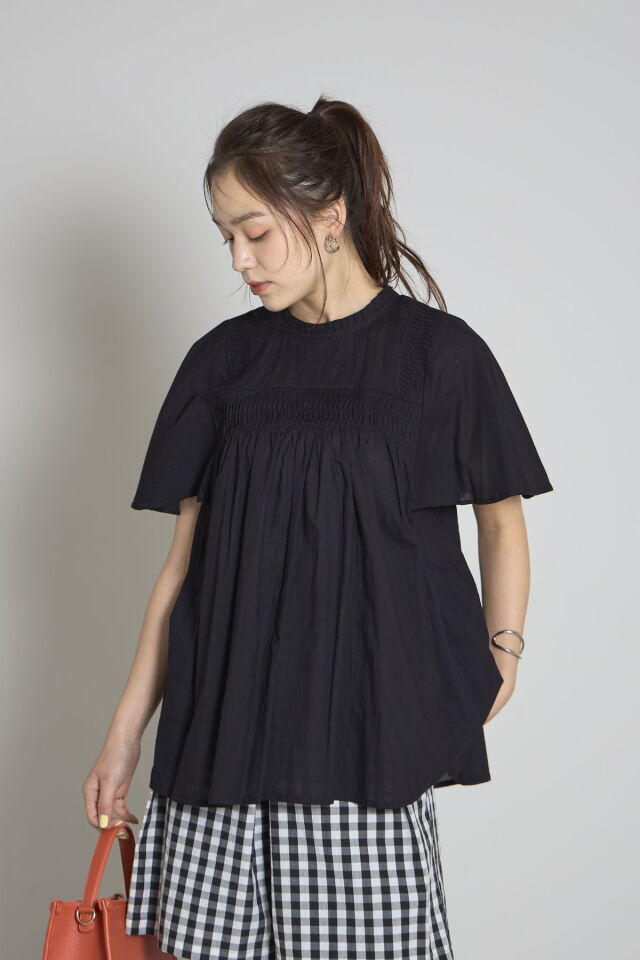 【web限定】【大きいサイズ】 15号(3L) 60キャンブリックピンタックブラウス キャンブリックピンタックブラウス※一部店舗のみ入荷