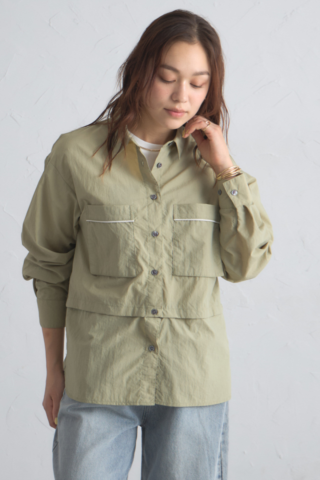 【SALE 拡大！】2WAYシャツブラウス※一部店舗のみ入荷＊SALE品につき返品/交換/注文確定後の変更キャンセル不可＊