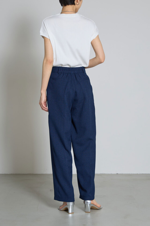 リネンライクタックワイドパンツ(セットアップ可)