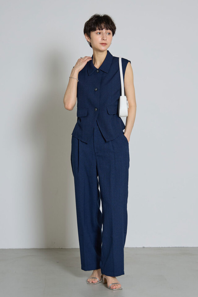 _a _i _a _xさま専用 リネンライクタックワイドパンツ(セットアップ可)