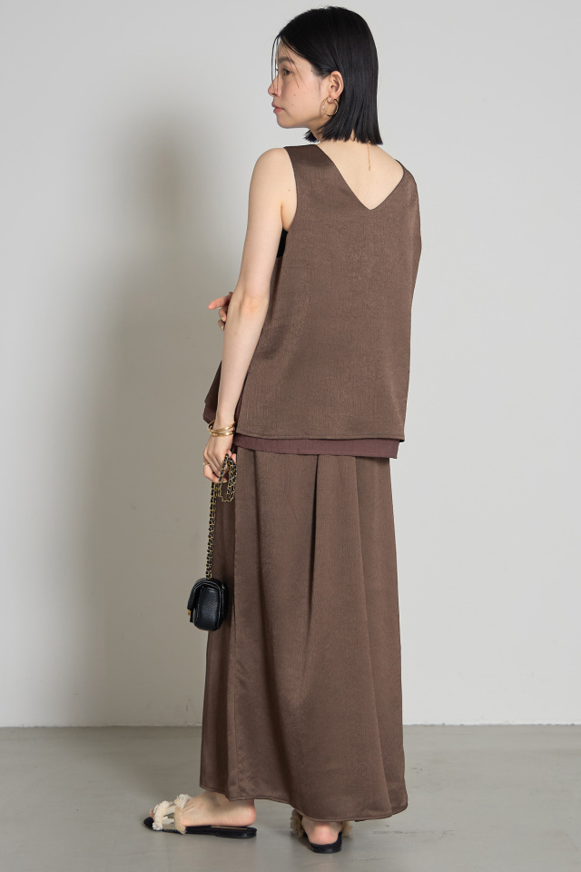 サテンロングスカート(145-196952とセットアップ可能)