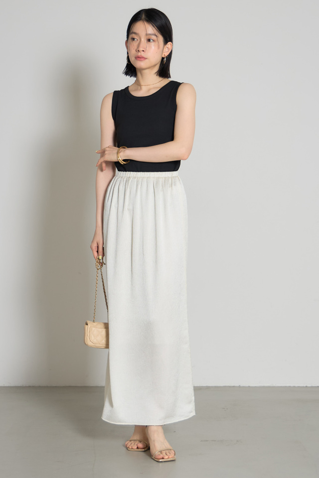 サテンロングスカート(145-196952とセットアップ可能)