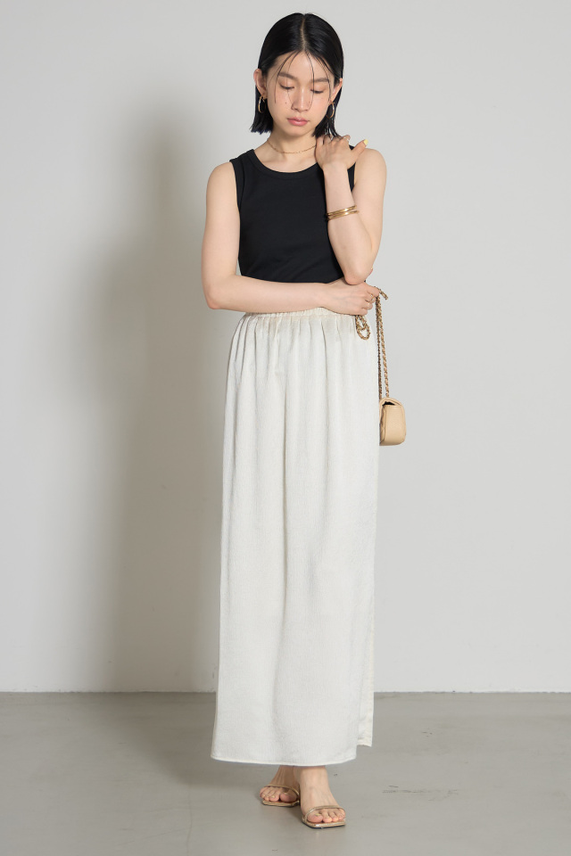 サテンロングスカート(145-196952とセットアップ可能)