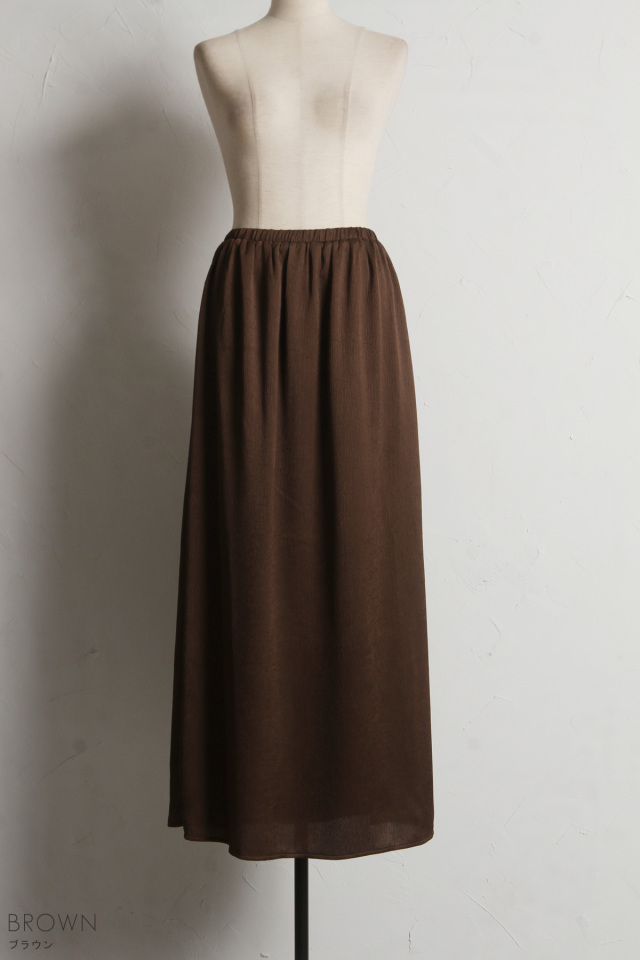 サテンロングスカート(145-196952とセットアップ可能)