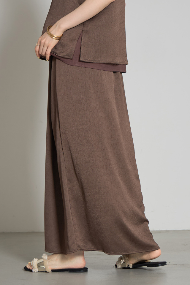 サテンロングスカート(145-196952とセットアップ可能)