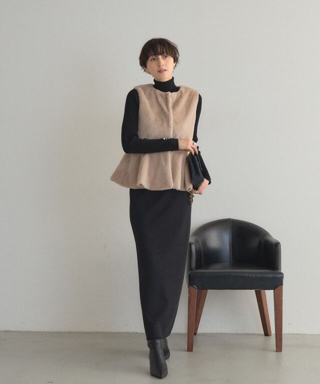 WEB限定】ラメニットタイトスカート