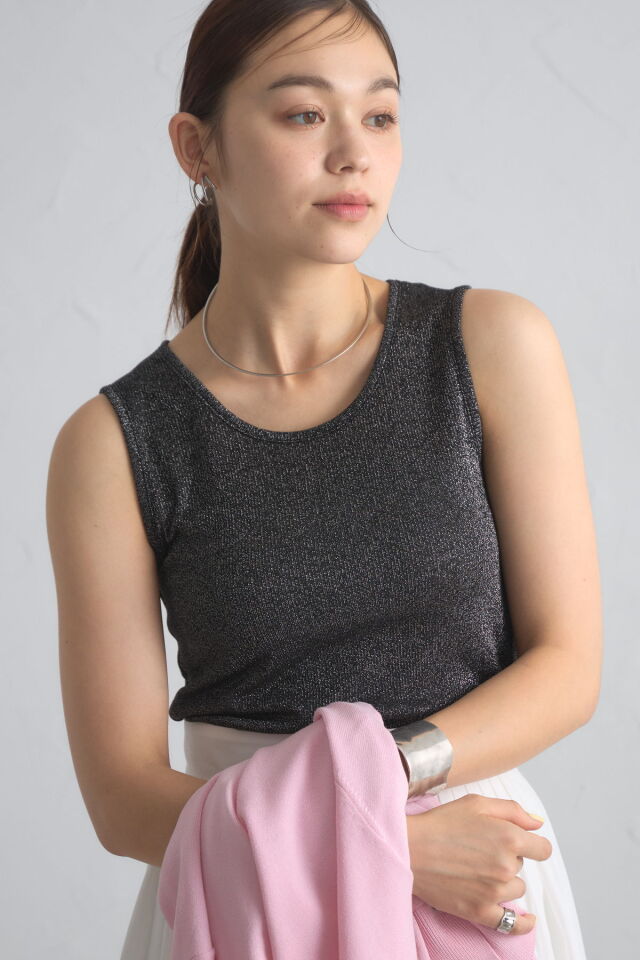ラメリブタンクトップ※一部店舗のみ入荷
