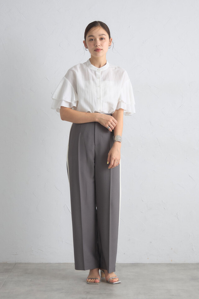 ERMANNO シルクブラウス 2WAYフリルシャツ※一部店舗のみ入荷