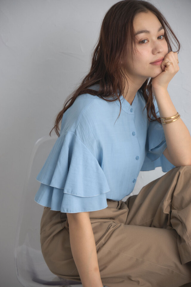 2WAYフリルシャツ※一部店舗のみ入荷