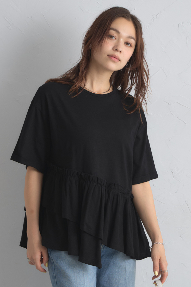 フリルヘムTシャツ※一部店舗のみ入荷