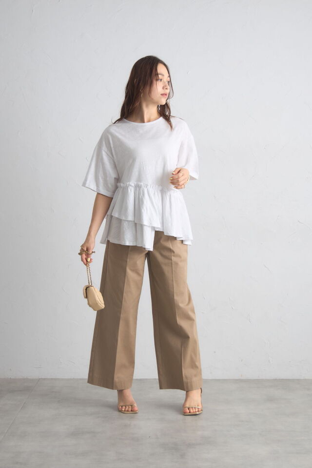 フリルヘムTシャツ※一部店舗のみ入荷