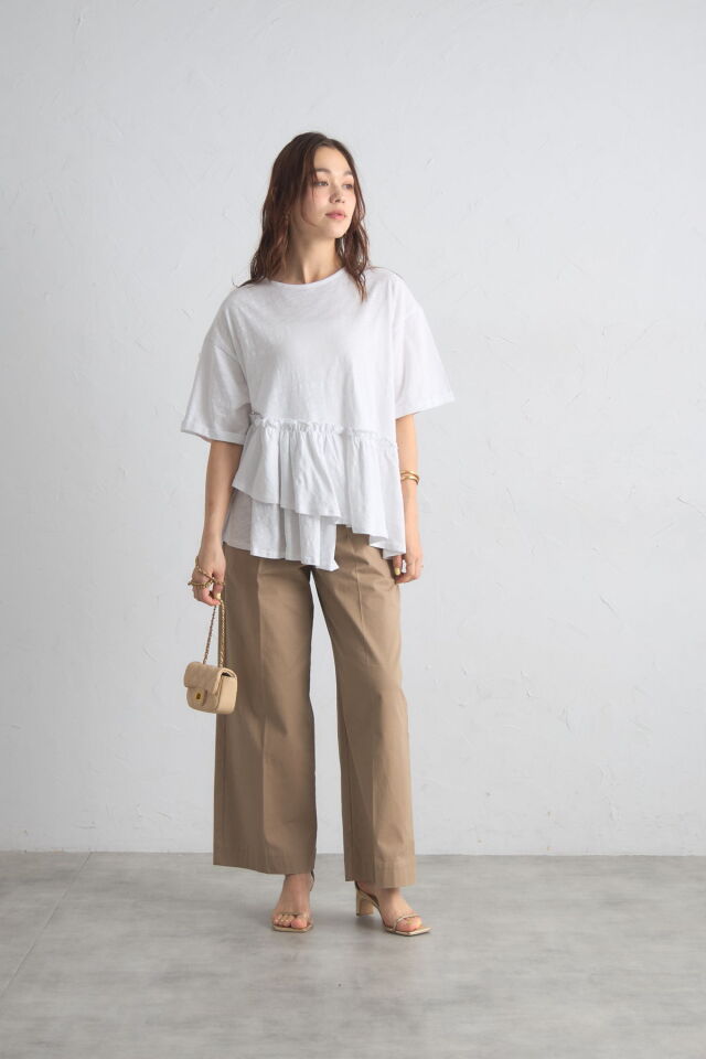 フリルヘムTシャツ※一部店舗のみ入荷