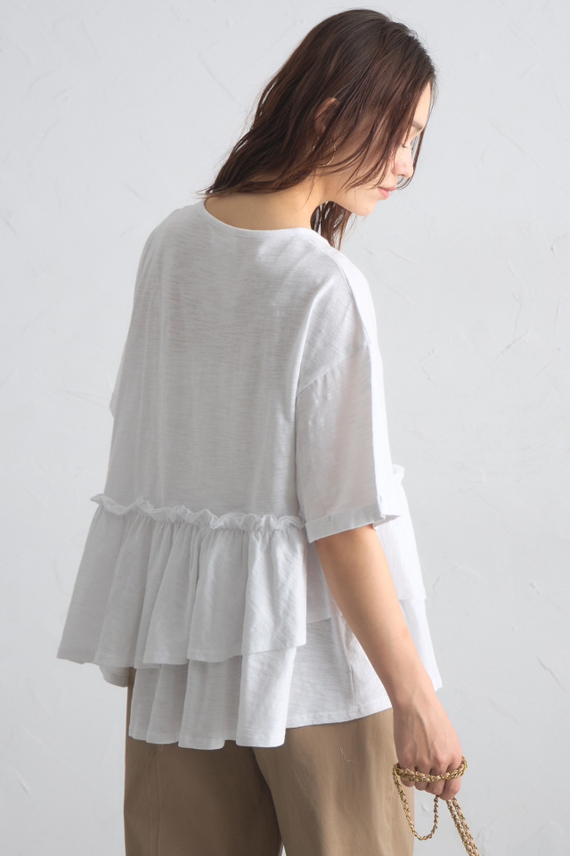 フリルヘムTシャツ※一部店舗のみ入荷