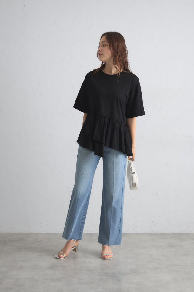 フリルヘムTシャツ※一部店舗のみ入荷
