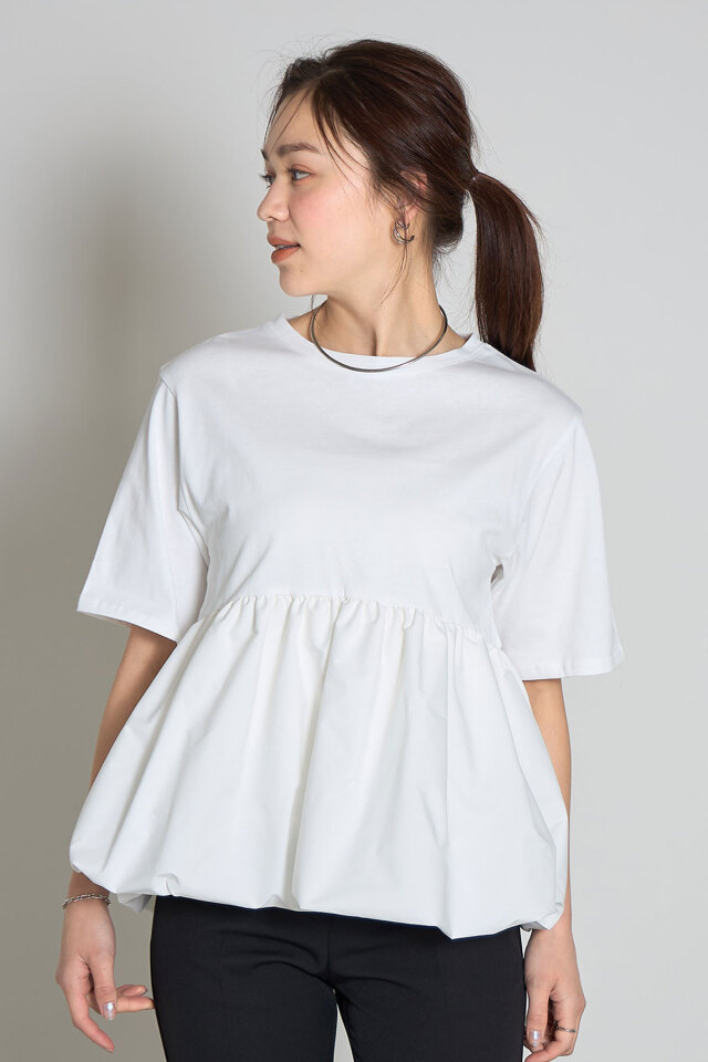 異素材バルーントップス※一部店舗のみ入荷