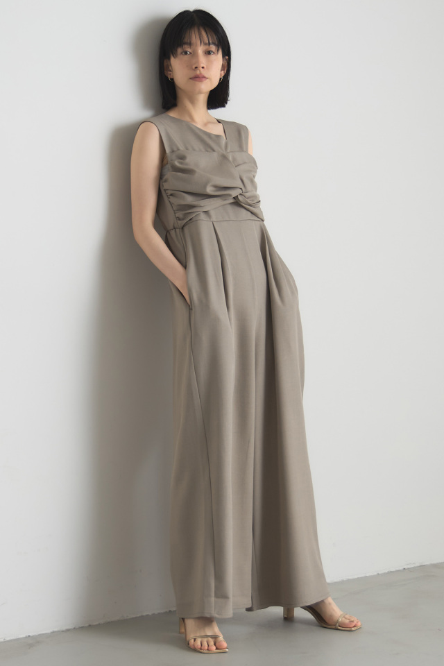 リネンねじれフリルオールインワン※一部店舗のみ入荷