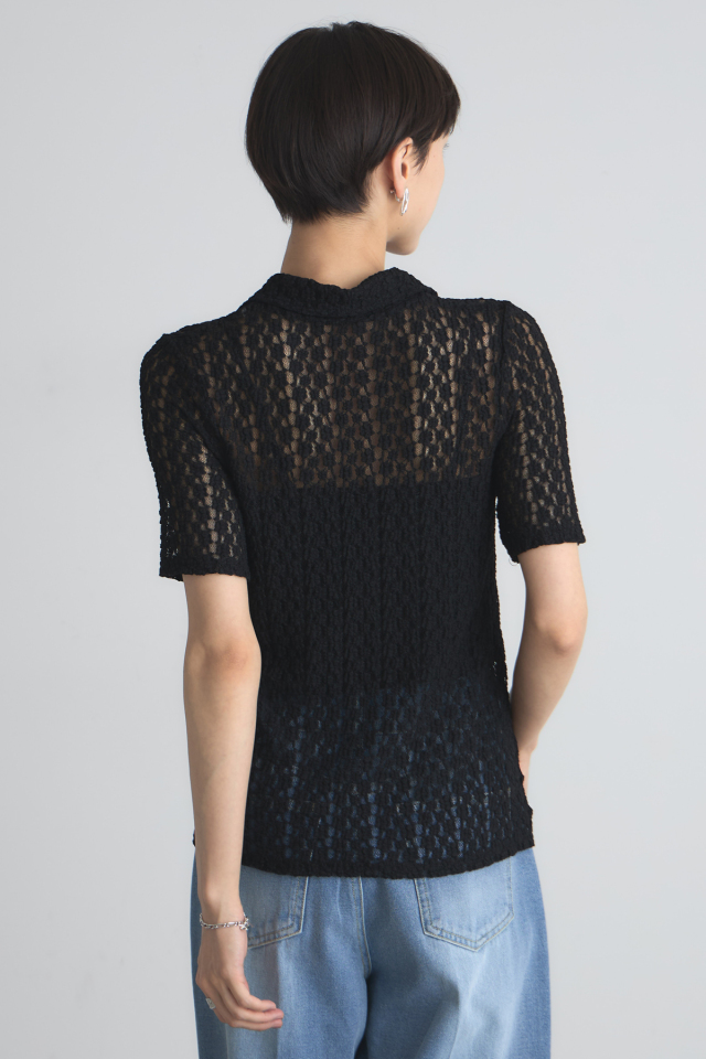 カットレース衿付きカーディガン※一部店舗のみ入荷