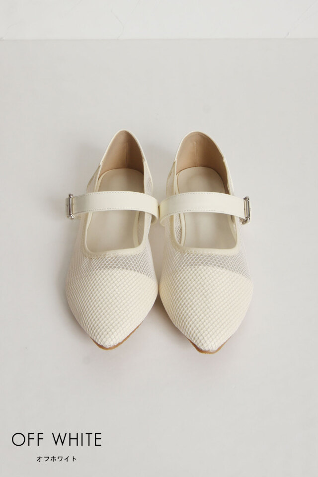 フェラガモ　オフホワイトメッシュレザーパンプス　36.5 フェラガモ オフホワイトメッシュレザーパンプス 36.5