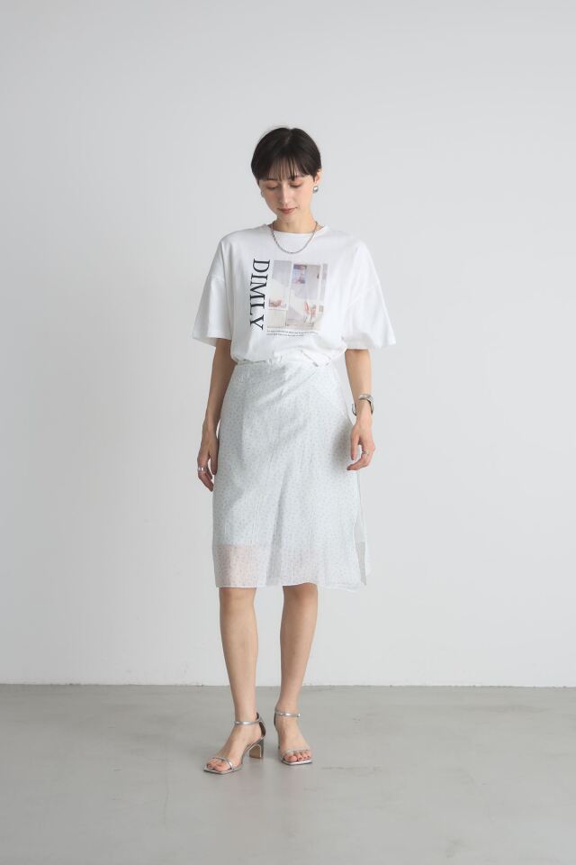 小花プリントラップスカート