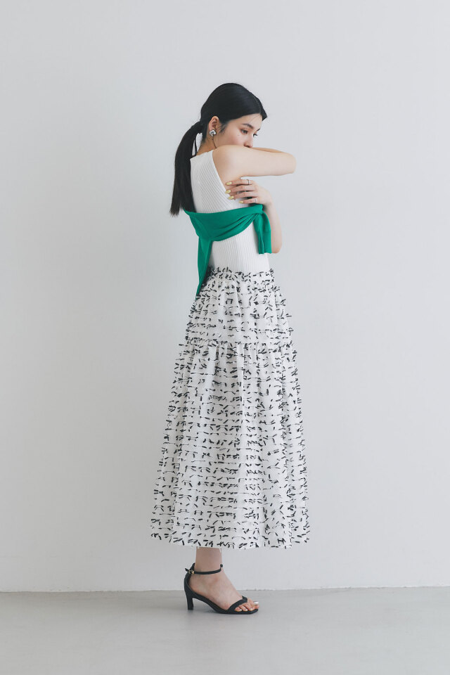 linkable プリントフレアスカート 楽天市場】【SALE／20%OFF】幾何プリントフレアスカート 大きい
