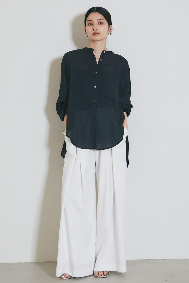 WEB限定】シアーとろみオーバーサイズシャツ