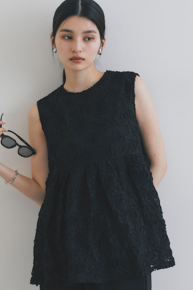 nob様JS レース ブラウス　ブラック ケミカルレースボレロブラウス(ブラウス・シャツ) | GIANNI LO
