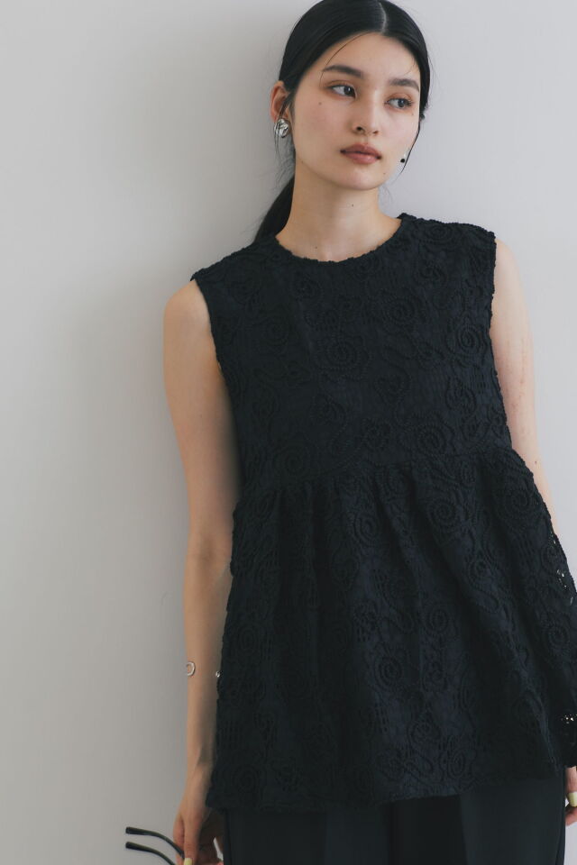 レース ペプラム トップス F   総レース 新品❗ タグ付き シャツ ブラウス apres jour（アプレジュール） ブラウス シャツ 「apres jour clair