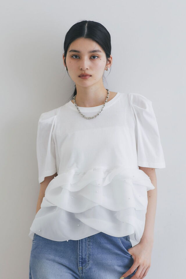 ペプラムパールカットプルオーバー