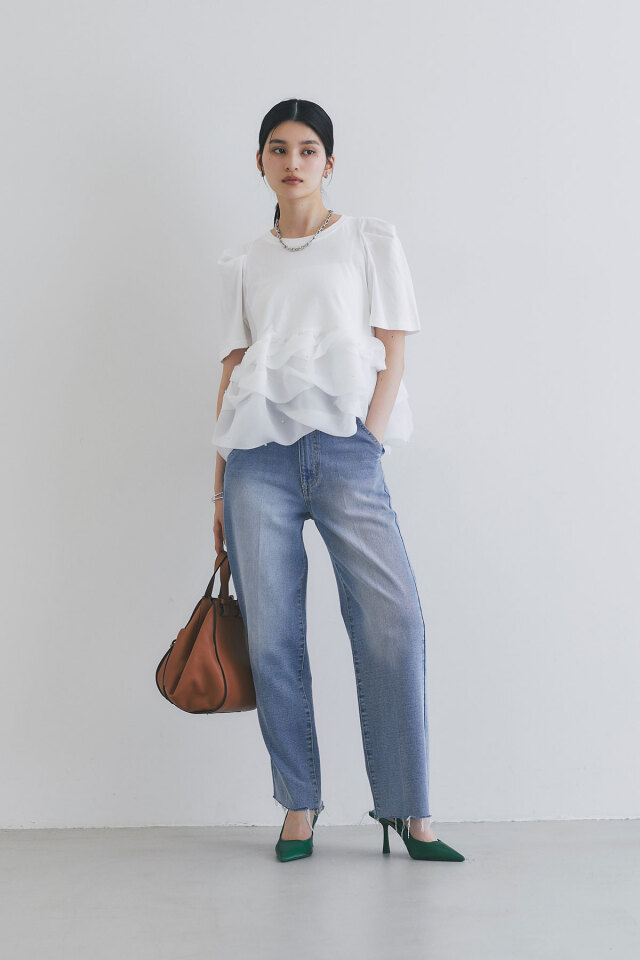 ペプラムパールカットプルオーバー