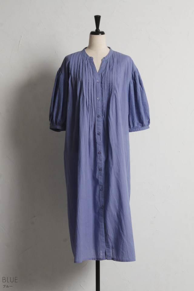 WEB限定】ピンタックコットンシャツワンピース
