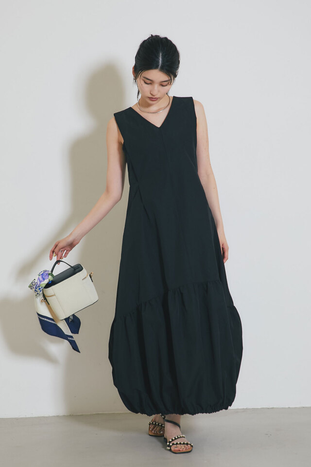 STAND STUDIO ワンピース　ハルタ WEB限定】ノースリティアードバルーンワンピース