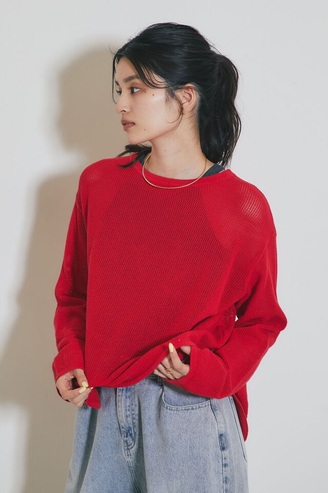 【WEB限定】メッシュニット