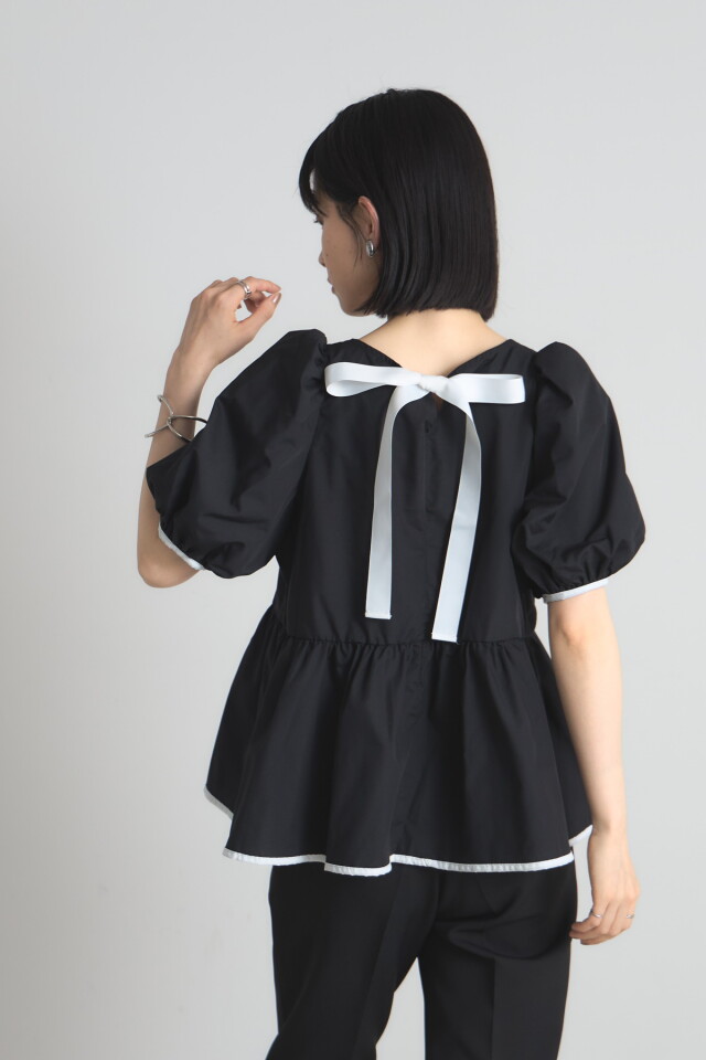 配色バックリボンブラウス※一部店舗のみ入荷