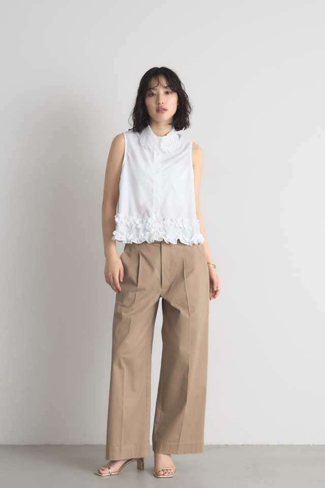 襟レースWフリルブラウス※一部店舗のみ入荷