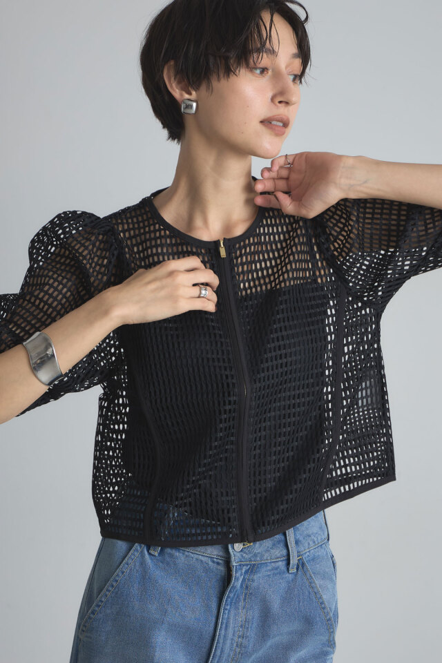 美品☆G/FORE 総柄ジップブルゾン3 メッシュレースジップブルゾン※一部店舗のみ入荷