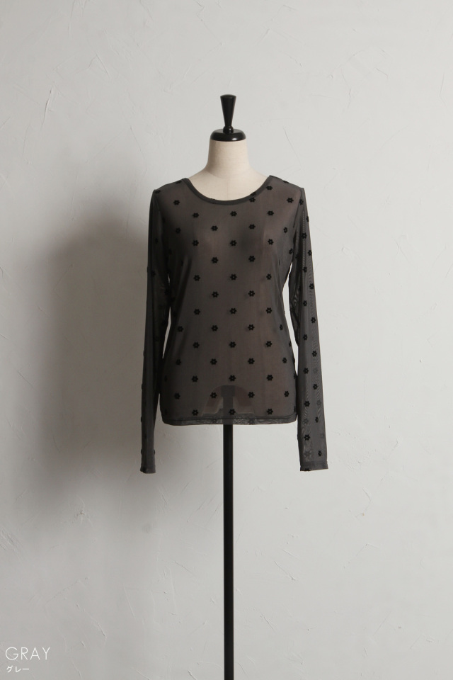 シアーフラワーフロッキープルオーバー※一部店舗のみ入荷