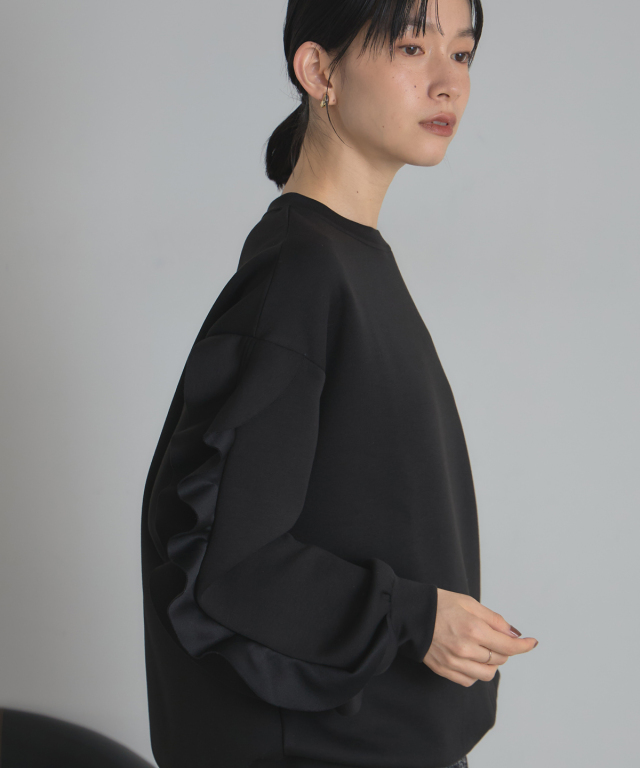 フリルスリーブカットプルオーバー