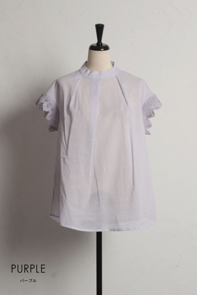 nowos レースブラウス nowos - LACE BLOUSE nowos 2023SS ノーウォス レースブラウス