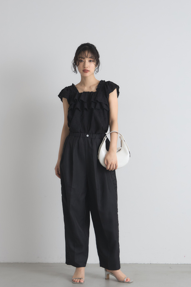 サイドギャザーワイドパンツ※一部店舗のみ入荷