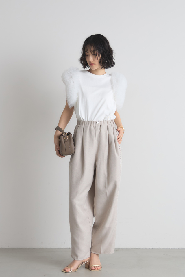 サイドギャザーワイドパンツ※一部店舗のみ入荷