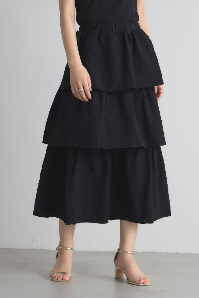 ジャガードティアードスカート