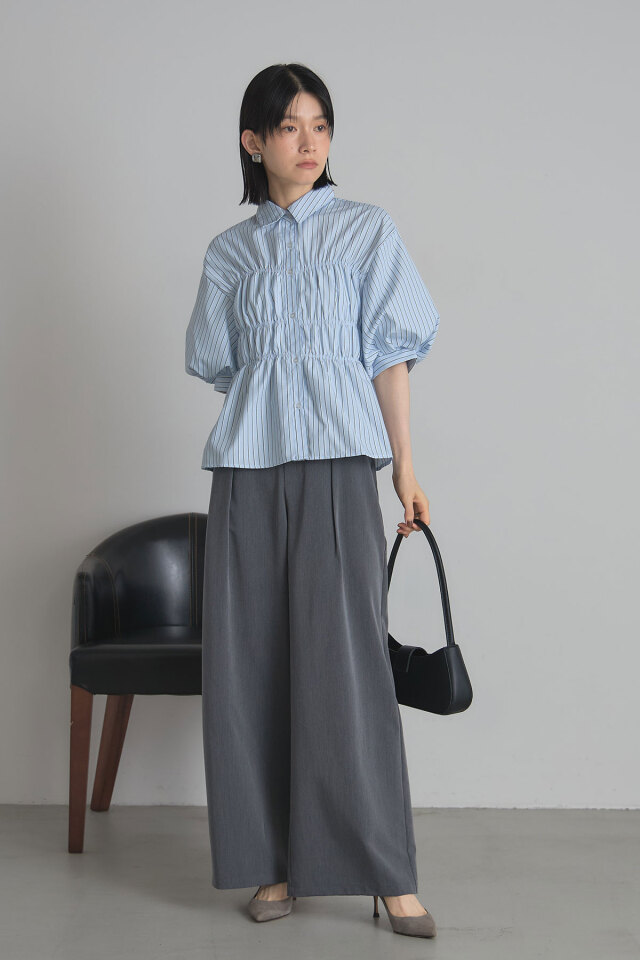 WEB限定】バルーンスリーブシャーリングシャツ