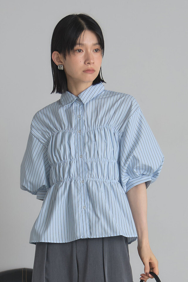 WEB限定】バルーンスリーブシャーリングシャツ