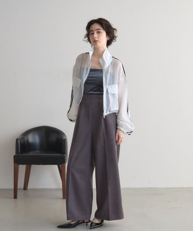 ★美品　エポカ　オーガンジー　シアー　ブルゾン　ブラック　ジャケット カラミメッシュ シアーライトブルゾン(ブルゾン)｜EPOCA(エポカ