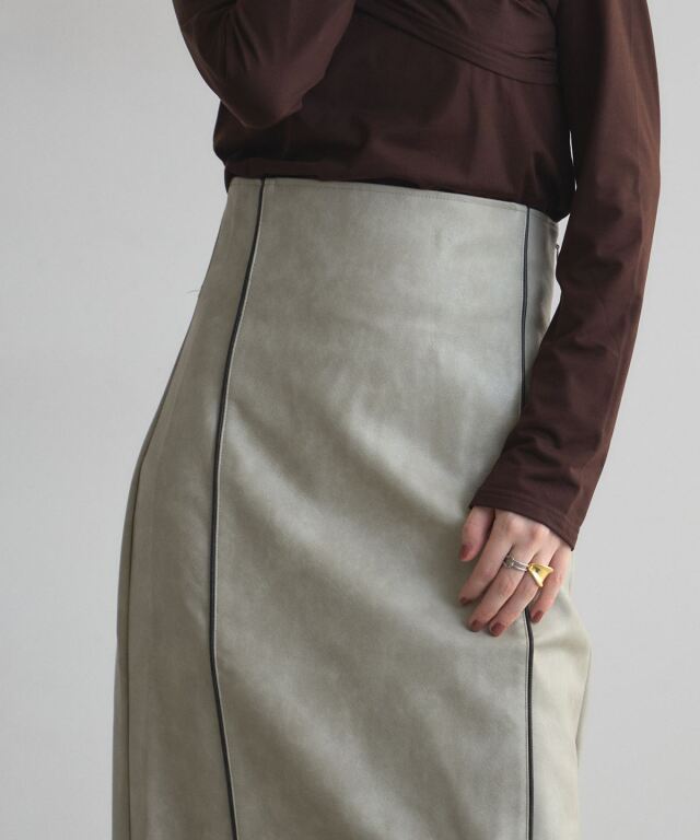 COOKIIE ヒザ下スカート　9号　パイピング COOKIIE ヒザ下スカート 9号 パイピング COOKIIE ヒザ下スカート9号