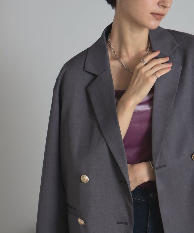 WEB限定】ツイルゴールドボタンブレザー