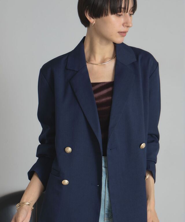 WEB限定】ツイルゴールドボタンブレザー