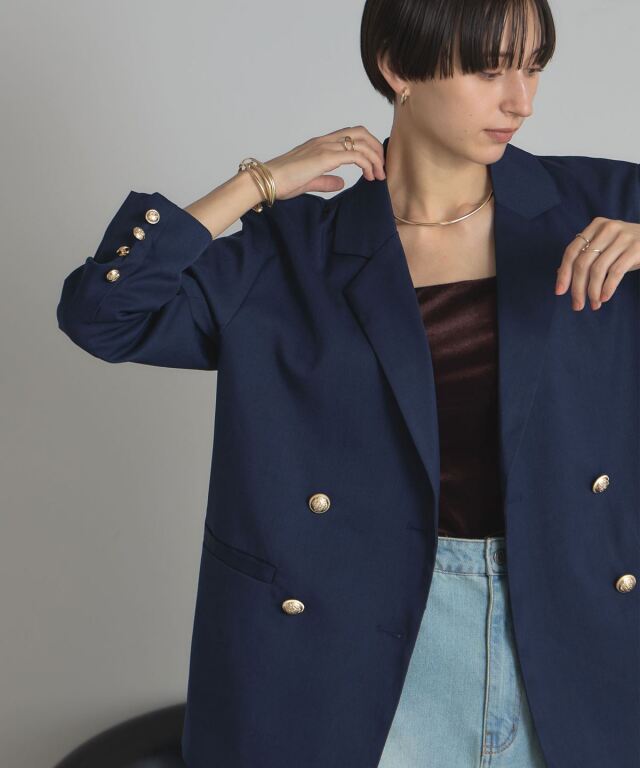 WEB限定】ツイルゴールドボタンブレザー
