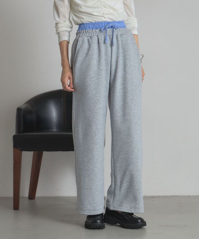 またまたまたさま　専用 WEB限定】レイヤード風スウェットパンツ