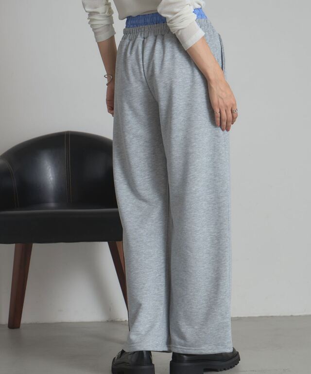 WEB限定】レイヤード風スウェットパンツ